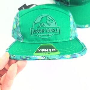 Jurassic World Lot of (6) NWT Youth 5 Panel Camper Hat Snap Back